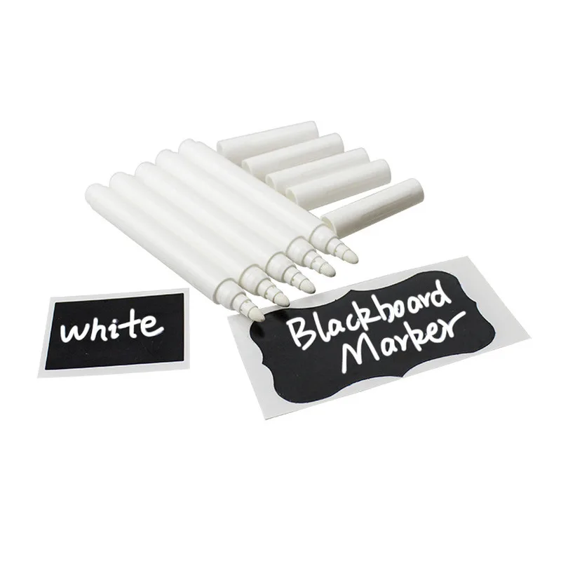 6pcs White Liquid Chalk Markers For Use On Chalkboard Window, Erasable  White Blackboard Pen And 45pcs Chalkboard Labels For Glass Bottles And  Spice Jars