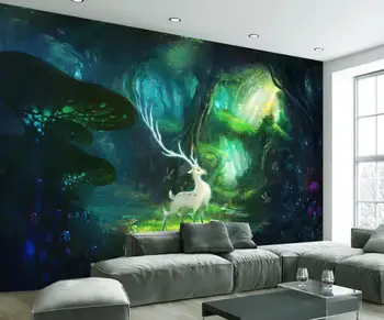 

CJSIR Custom High Quality 3D Wallpaper Dream Forest Living Room TV Background Wall Wallpaper for Walls 3 D Papel De Parede