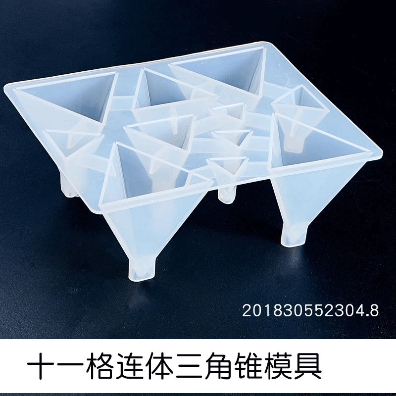 

Alibeads drop mold triangle-cone eleven - lattice conjoined triangle-cone mold DIY mirror glossy silicone mold resin mold