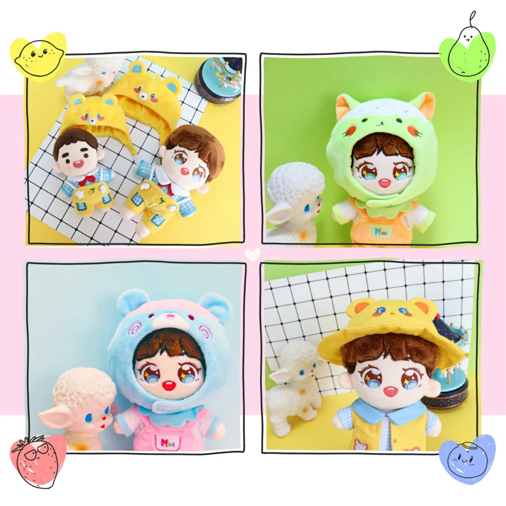 

[MYKPOP]KPOP Bear Hood 5pcs Set : Animal Clothes for 20cm tall Doll, KPOP Fans Collection SA19