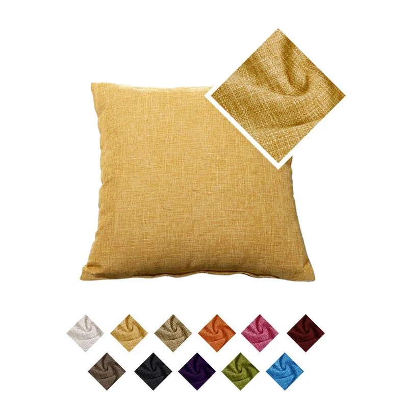 Modern Faux Linen Solid Color Throw Pillowcase Office Living Bedroom Decoration Pillow Cover Chair Sofa Bed Decor Cushion | Дом и сад