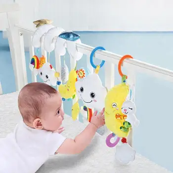 

Cartoon Toddlers Bed Bell Enhance Development Hand Muscles Especially Creative Baby Stroller Hanging Dolls Appease Toy
