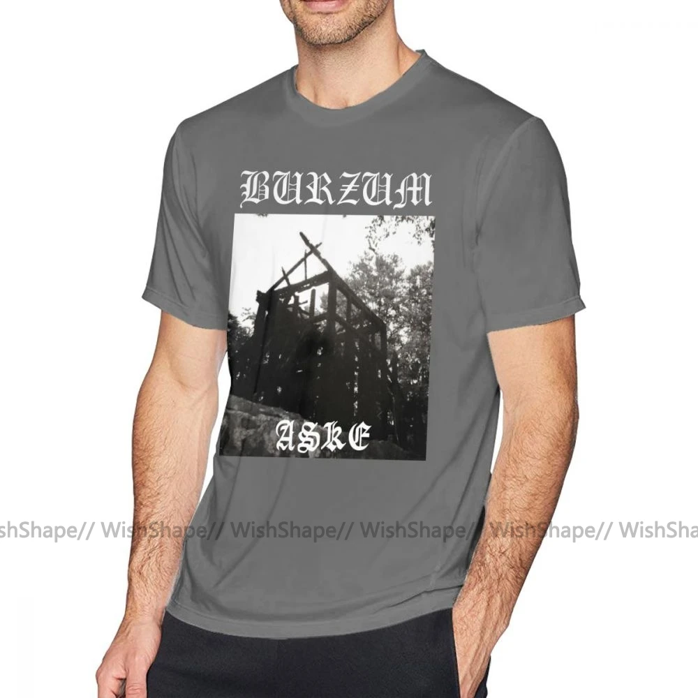 Burzum футболка Burzum Aske Футболка мужская короткий рукав Футболка Забавный принт пляж 100 хлопок Большие размеры футболка