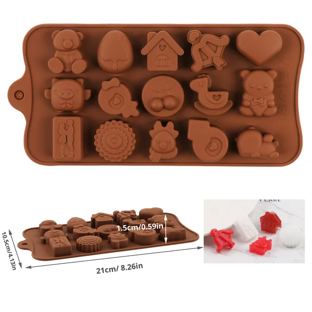 New Chocolate Molds Silicone Food Grade Non-stick Cake Baking Design Candy Mold SILICON 3D Mold Kitchen Gadget DIY Chocolate 7