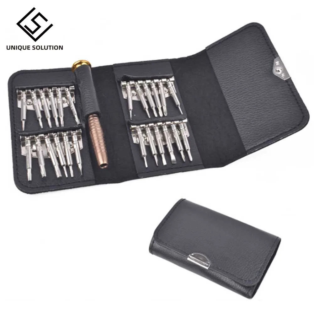 Leather Case 25 In 1 Torx Screwdriver Set Mobile Phone Repair Tool Kit Multitool Hand Tools For Iphone Watch Tablet PC 2018 New 4.8.1