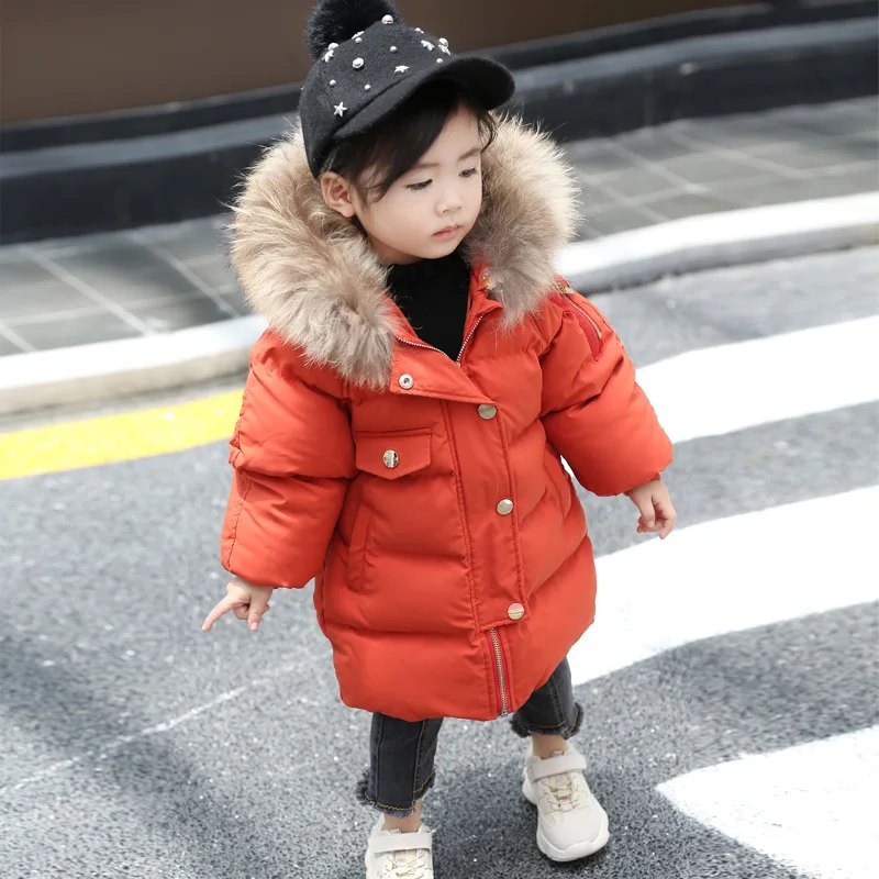 Одежда для маленьких мальчиков и девочек зимняя утолщенная хлопковая куртка Милая Кепка-капюшон принцессы пуховое пальто для детей от 1 до 5 лет - Цвет: Красный