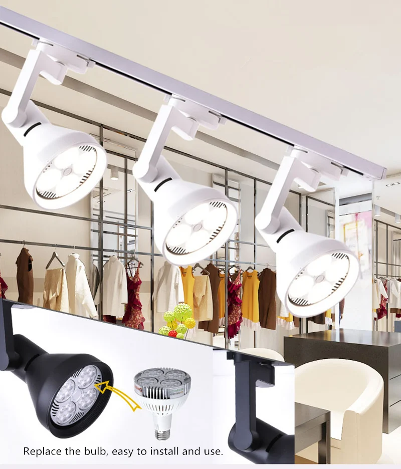 Description Picture 3 of itemPar30 LED Lamp 220V E27 35W Ultra Bright LED Light Bulb Lampara Built-in Fan Cooling for Track Lighting Downlight Spotlight