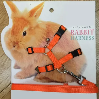 

Pet Rabbit Soft Harness Leash Adjustable Bunny Traction Rope for Running Walking
