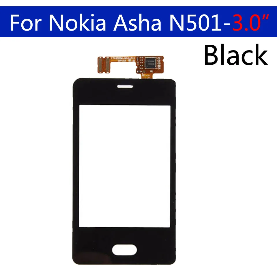 Для Nokia Asha N501 501 сенсорный экран дигитайзер панель сенсор стекло запасные части 3,0"