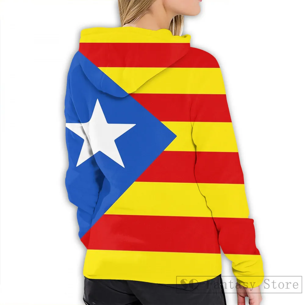 Мужские толстовки, свитшоты для женщин забавные повседневные толстовки с капюшоном с принтом флага «сеньера-Каталония»