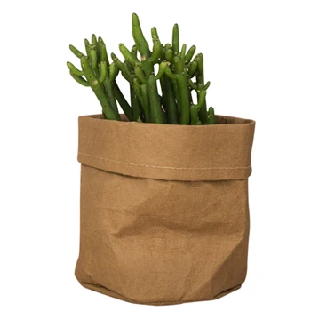 

Retro Style Kraft Paper/Fabric Flower Basket Desktop Storage Basket Multifunction for Home Office Decoration P7Ding