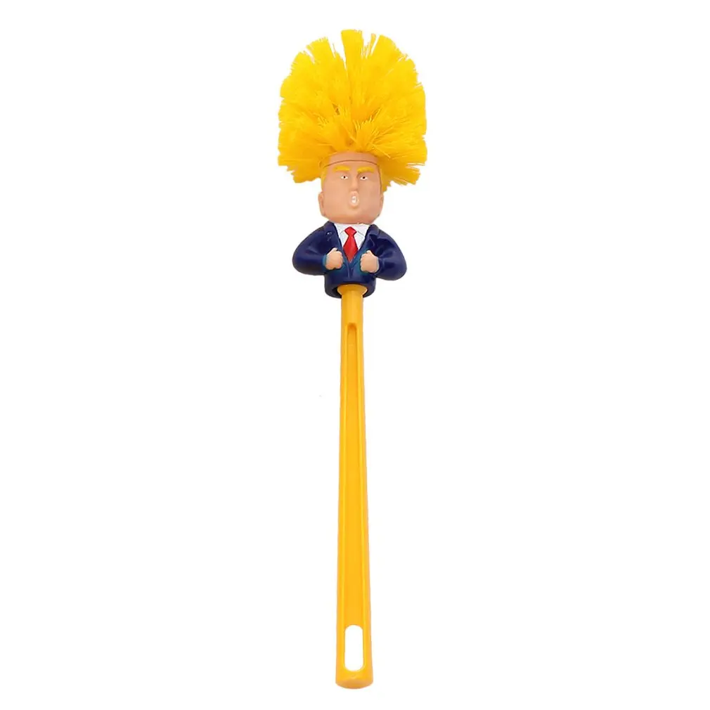 Креативный Трамп, щетка для унитаза, пластиковая креативная щетка для унитаза, набор кистей для унитаза - Цвет: Yellow Like type
