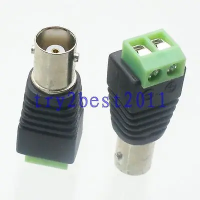 

DHL/EMS 250 pcs Connector BNC jack pin Balun socket CAT5 CAT6 CCTV Camera -C1