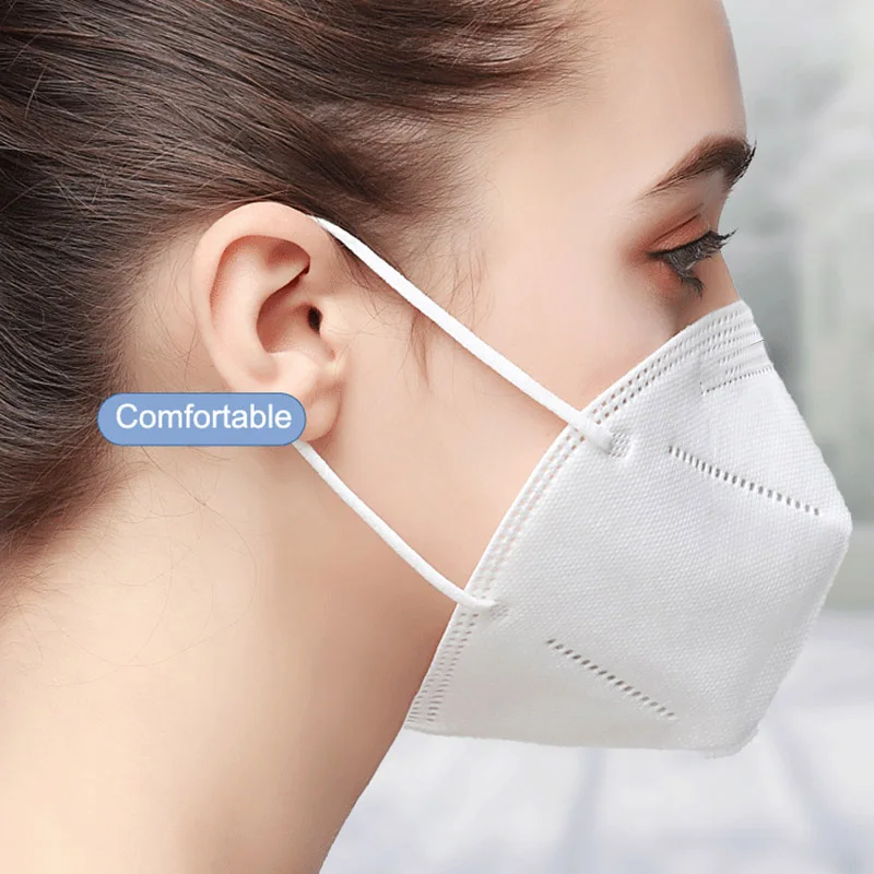 10-200pcs ffp2 kn95 Face Mask Black 5Layers Adults CE approved,face mask