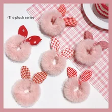 

Winter Warm Soft Hair Scrunchies Furry Elastic Hair Band Women Girls Ponytail Holder Hair Rubber Band Hair Ties Hair Accessories