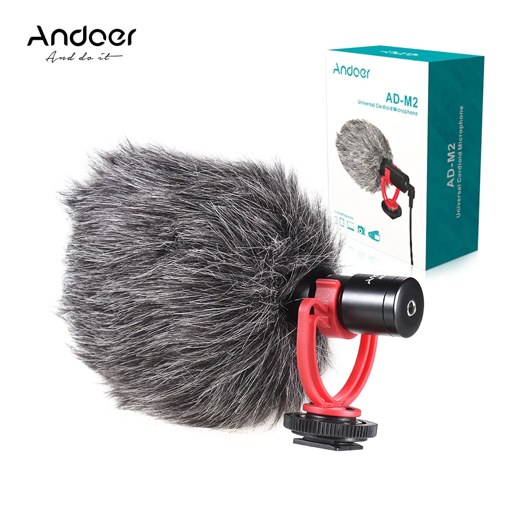 

Andoer AD-M2 condenser camera karaoke lavalier microphone for computer launchpad Mic 3.5mm Plug for iPhone 6/ 6plus mikrofon