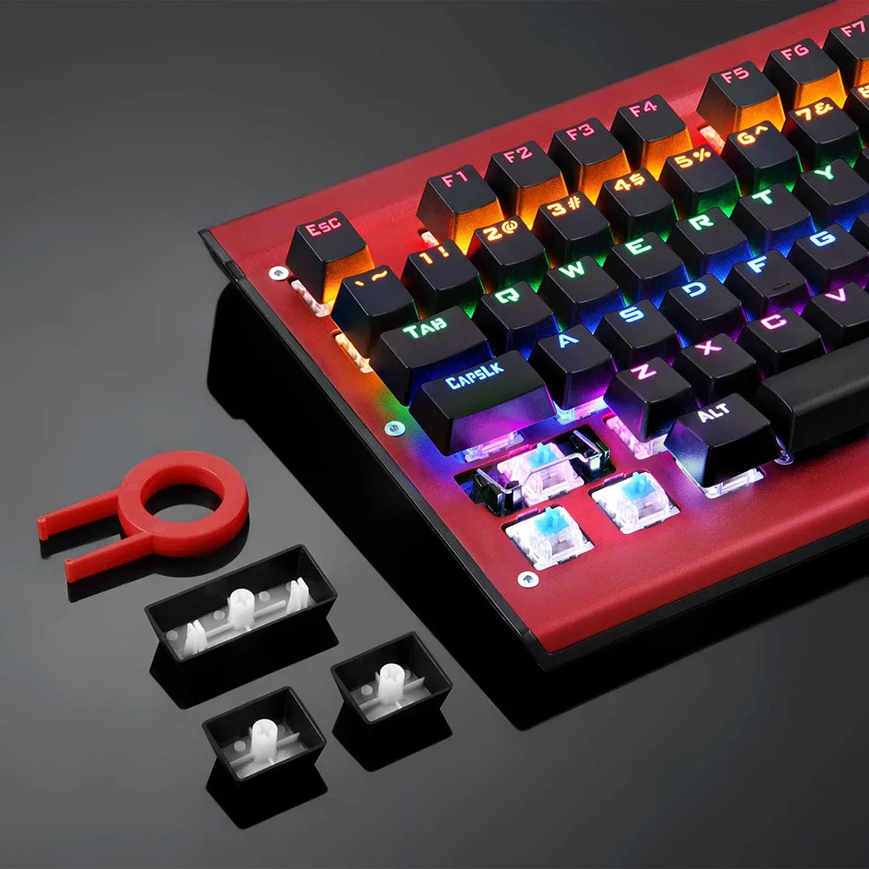 EasySMX SI-2029 Mechanical Keyboard LED Customizable Backlight 50 Million Keystrokes Life 104 Key N-Key Rollover For PC Gamers