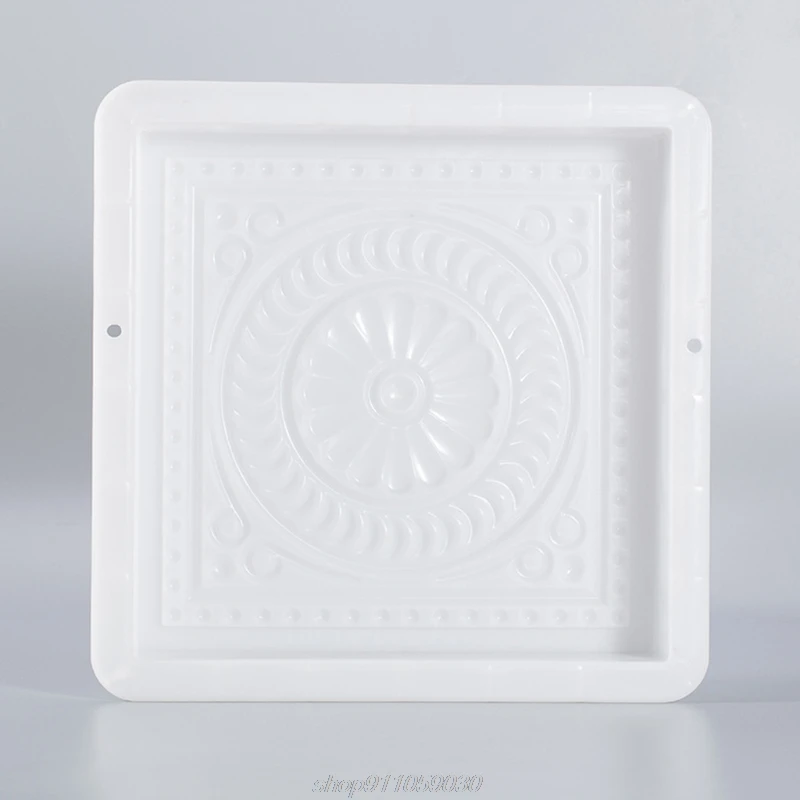 Vintage Floral Square DIY Paving Mold Garden Concrete Mould Stepping Pedal Stone Paver Cement Brick Landscape J21 21