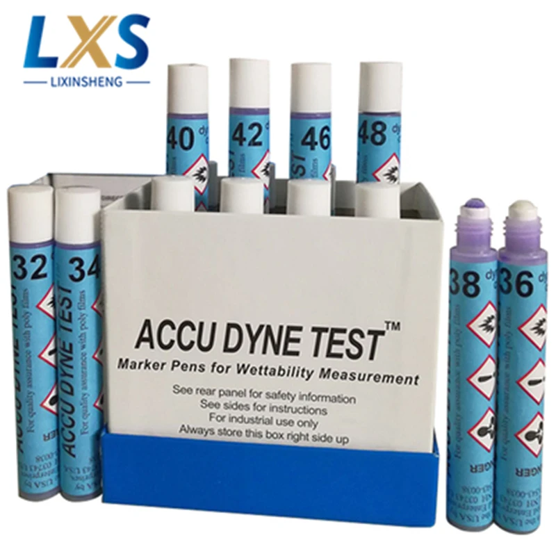 1 doz / box Dyne Test pens for plastic film 30 poly films 