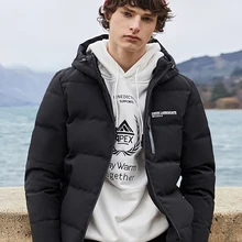 Semir пуховик мужской Молодежный короткий параграф цветной буквенный принт с капюшоном теплая куртка Красивый индивидуальный тренд пальто