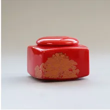 Красная керамическая чайная коробка отличного качества чайные кэдди для дома и сада, кухни, столовой и бара