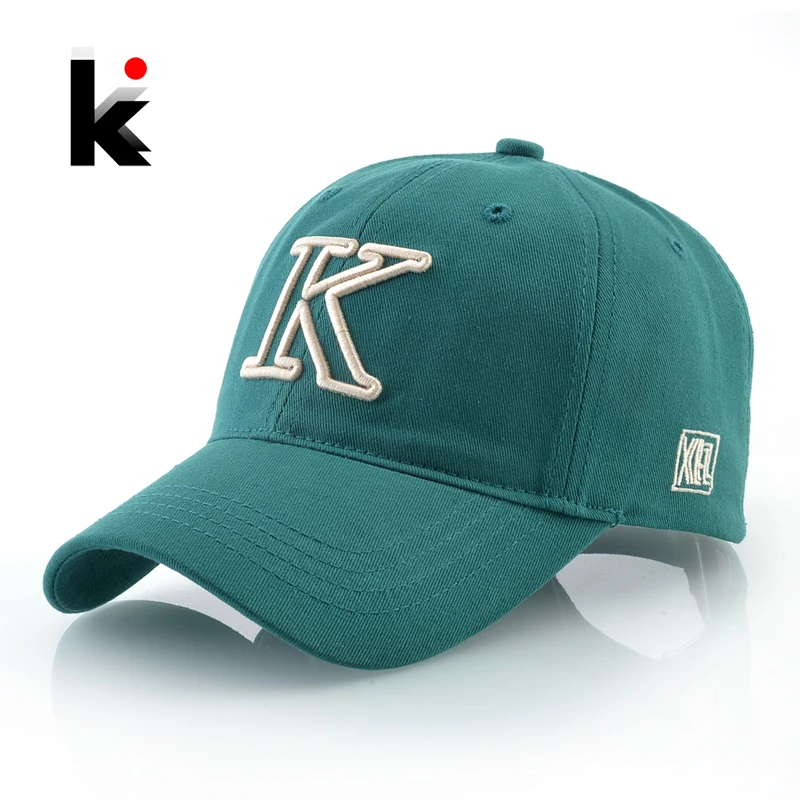 

Men's Dad Hats Snapback Baseball Caps With Embroidery K Letter Cap Women Four Seasons Breathable Cotton Visor Bone Casquette