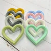 5pcs Heart Silicone teether Beads BPA Free Baby Teether Necklace Food Grade Silicone DIY Jewelry Making Accessories 5