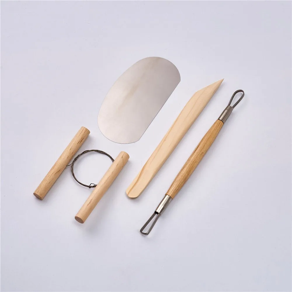 

Art Painting Tools Clay Tools Clay Sculpture Tools DIY Pottery Sculpture Knives Set Modeling Clay Pottery Ceramic Tools 4 PCS