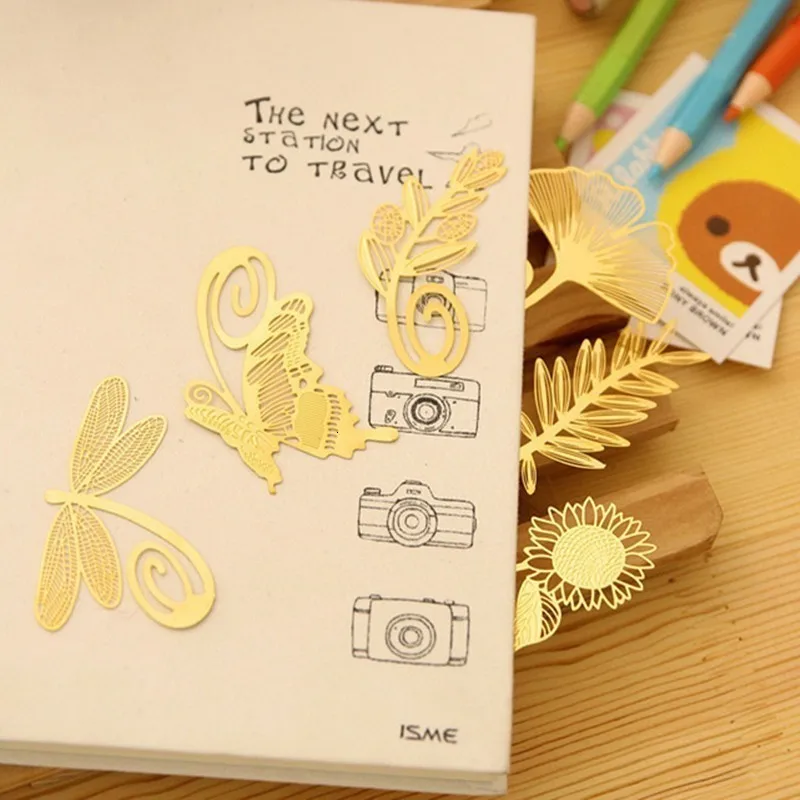 2PCS/lot Creative Metal Bookmark Cute Cartoon Book Paper Clip Kawaii Bookmarks Office Decoration Stationary Supplies 01463
