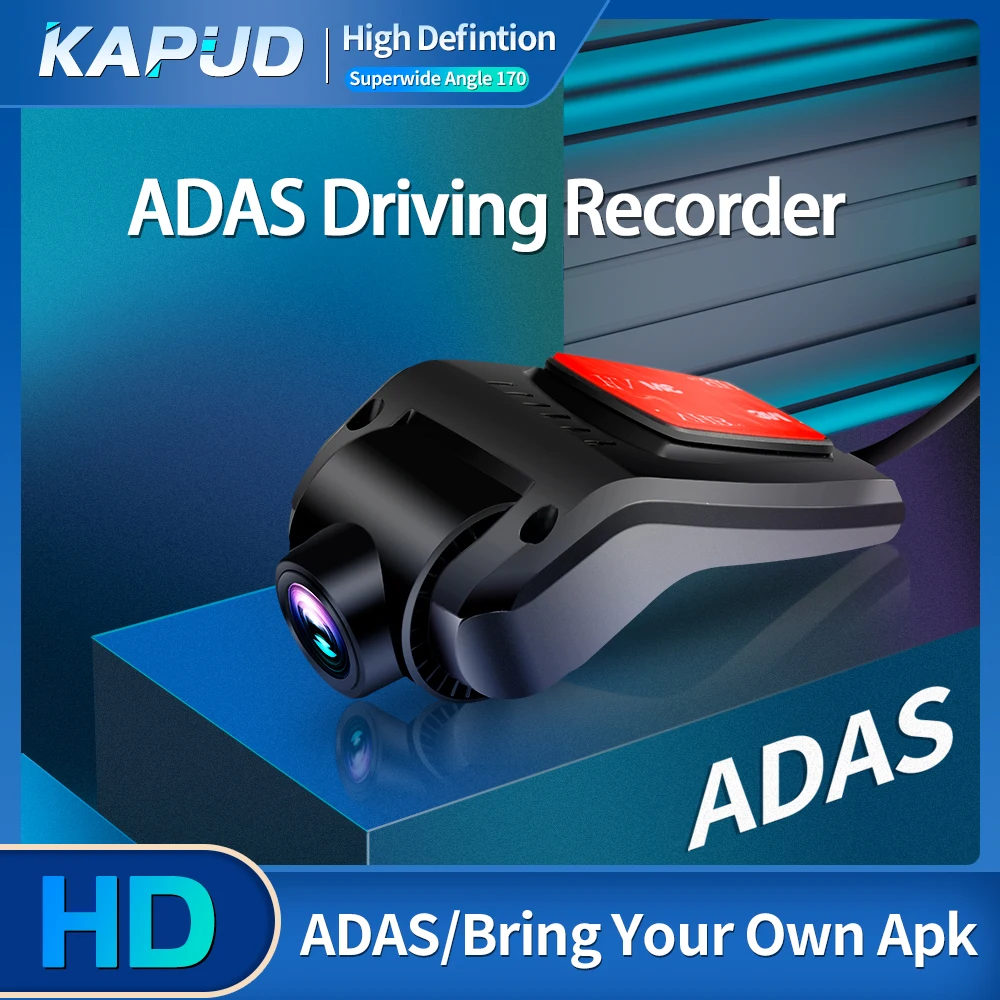 Kapud Car ADAS Dvr Camera Detector For Android Telecamera Driving Recorder USB 170 Degree Portable 1080P Night Version | Автомобили и