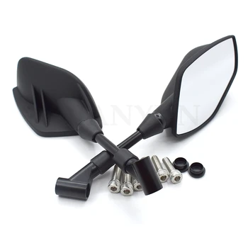 

Universal black 8mm 10mm motorcycle rearview mirror side mirror for Kawasaki ZZR600 ZX6R ZX636R ZX6RR ZX9R ZX10R Z1000 ZX12R