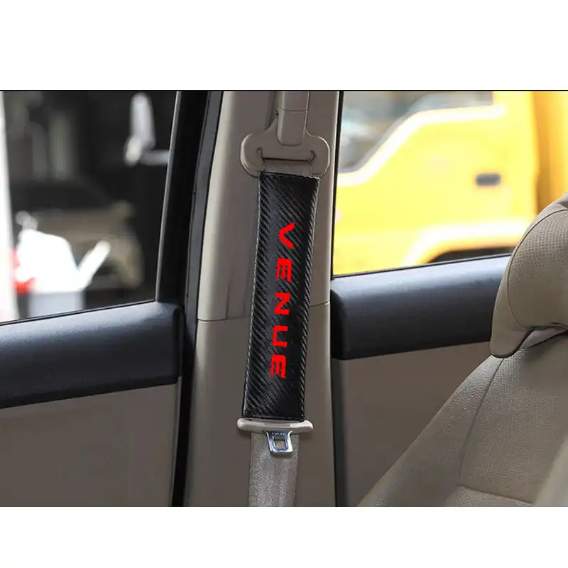 2pcs Pu Fashion Car Seat Belt Cover Car Seat Belt Shoulder Pads For Hyundai Venue
