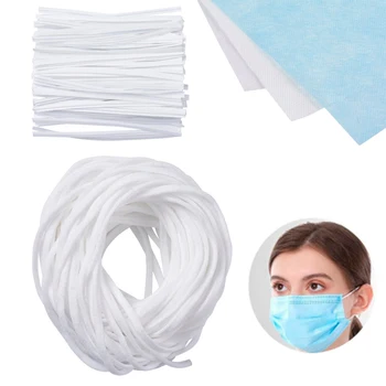 

DIY Mask Material 3 Layer Non-Woven Fabric Kit Meltblown Filter Cloth and Nylon Elastic Hollow Band Cord Nose Wire Nose Bridge