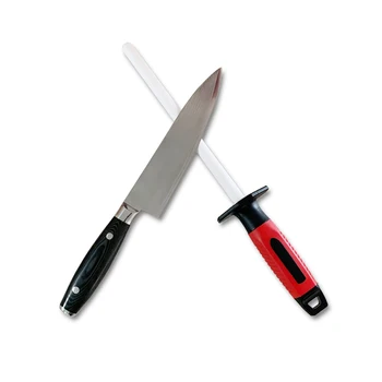 

2 In 1 Knife Sharpener Rod Ceramic Sharpening Stick Whetstone Kitchen Tool Sharpening Stone Knife Sharpen Knife Grinder #1000