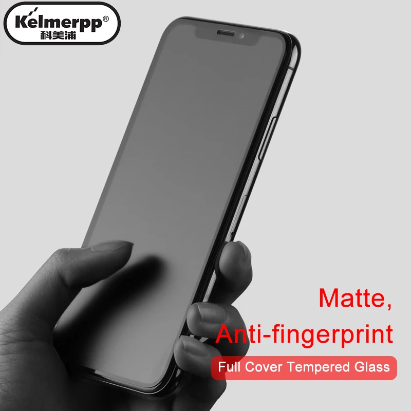 No Fingerprint Full Cover Matte Tempered Glass for IPhone X 8 7 6S Plus Screen Protector Frosted XS MAX XR Film | Мобильные телефоны