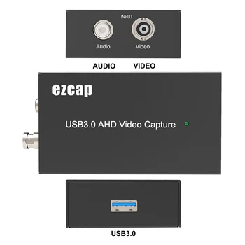 

1080P 60fps Grabber Converter Free Driver USB3.0 Full HD Audio AHD Video Card Game Universal Live Streaming UVC Computer