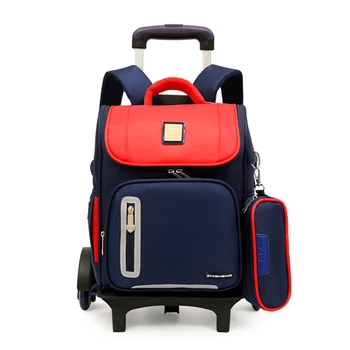 

B-LIFE Rolling Backpack for Boy and Girl Wheeled Backpack School Bags for Boys Trolley Backpack with 6 Wheels Can Climb Stairs