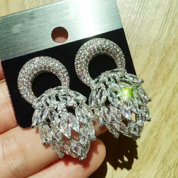 

GODKI Luxury Cute Shiny Full Micro CZ Cubic Drop Earrings Luxury Bridal Wedding Engagement Party Show Dangle Earrings 2020 New
