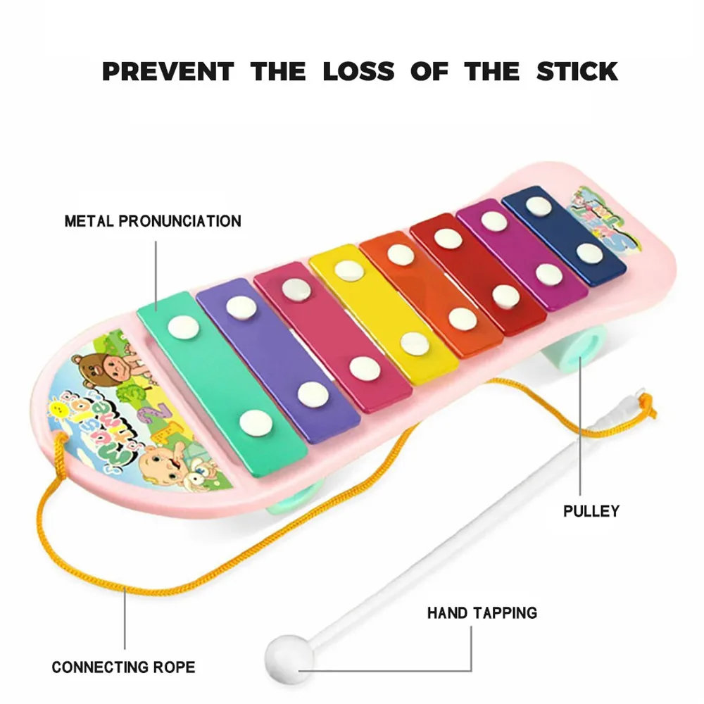 Красочные детские музыкальные инструменты моделирование музыки пианино Детские ксилофон развивающие игрушки скейтбордист стучится в музыку