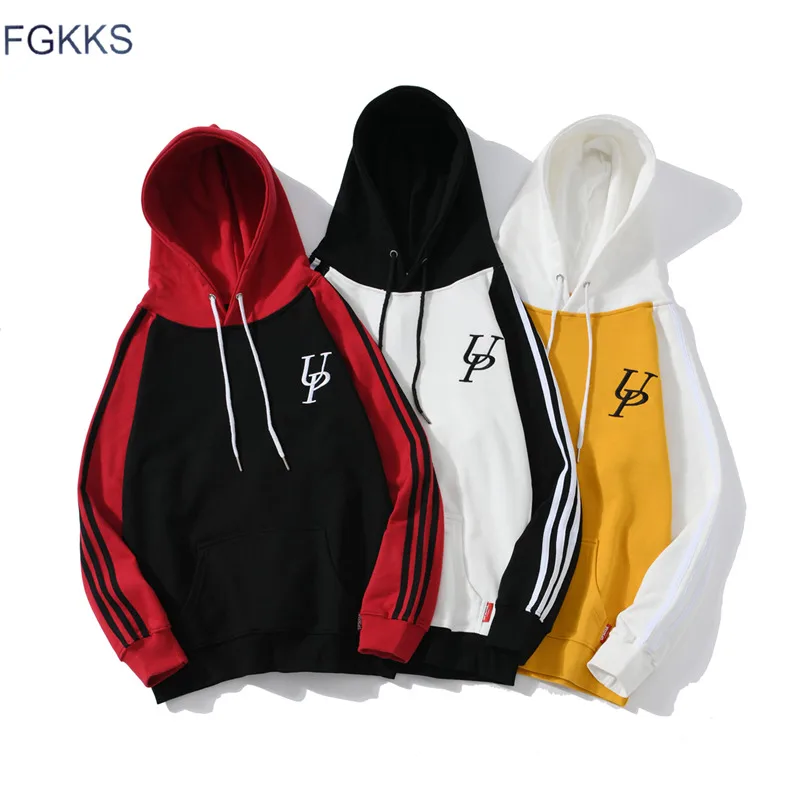 FGKKS, мужской пуловер, хлопок, модные мужские толстовки, осень, мужской свитер с длинным рукавом, уличная толстовка с капюшоном