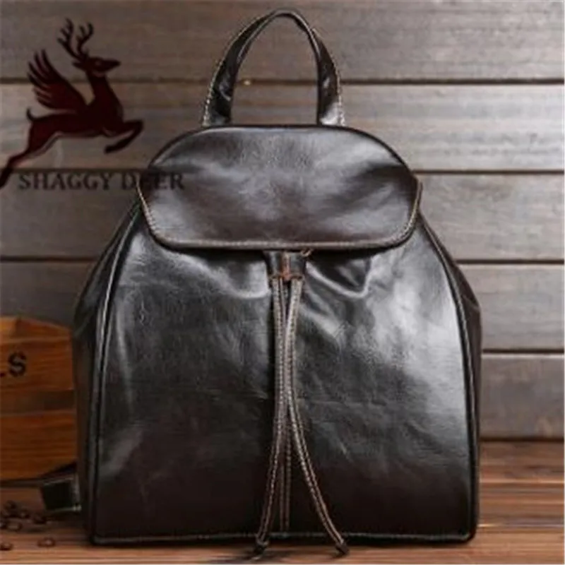 

Black vintage Luxury 100% genuine Leather fomal business Designers Vertical square Women's Backpack