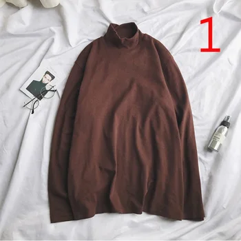 

New men's long-sleeved t-shirt solid color shirt compassionate loose Port wind