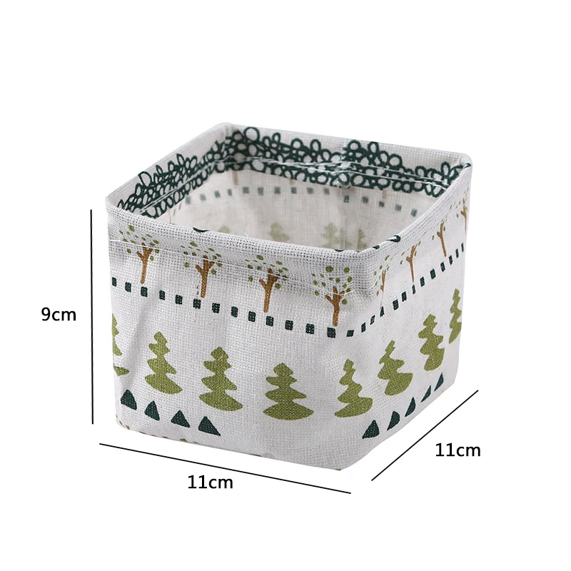 Новая высококачественная хлопковая льняная настольная корзина для хранения многофункциональная коробка для хранения мелочей модная с