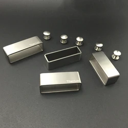 Não descolorido, nenhuma alergia, nenhuma oxidação, titânio puro de baixo luxo, parafusos de correia de liga de titânio 5 8mm, acessórios de laço de correia de 30 40mm