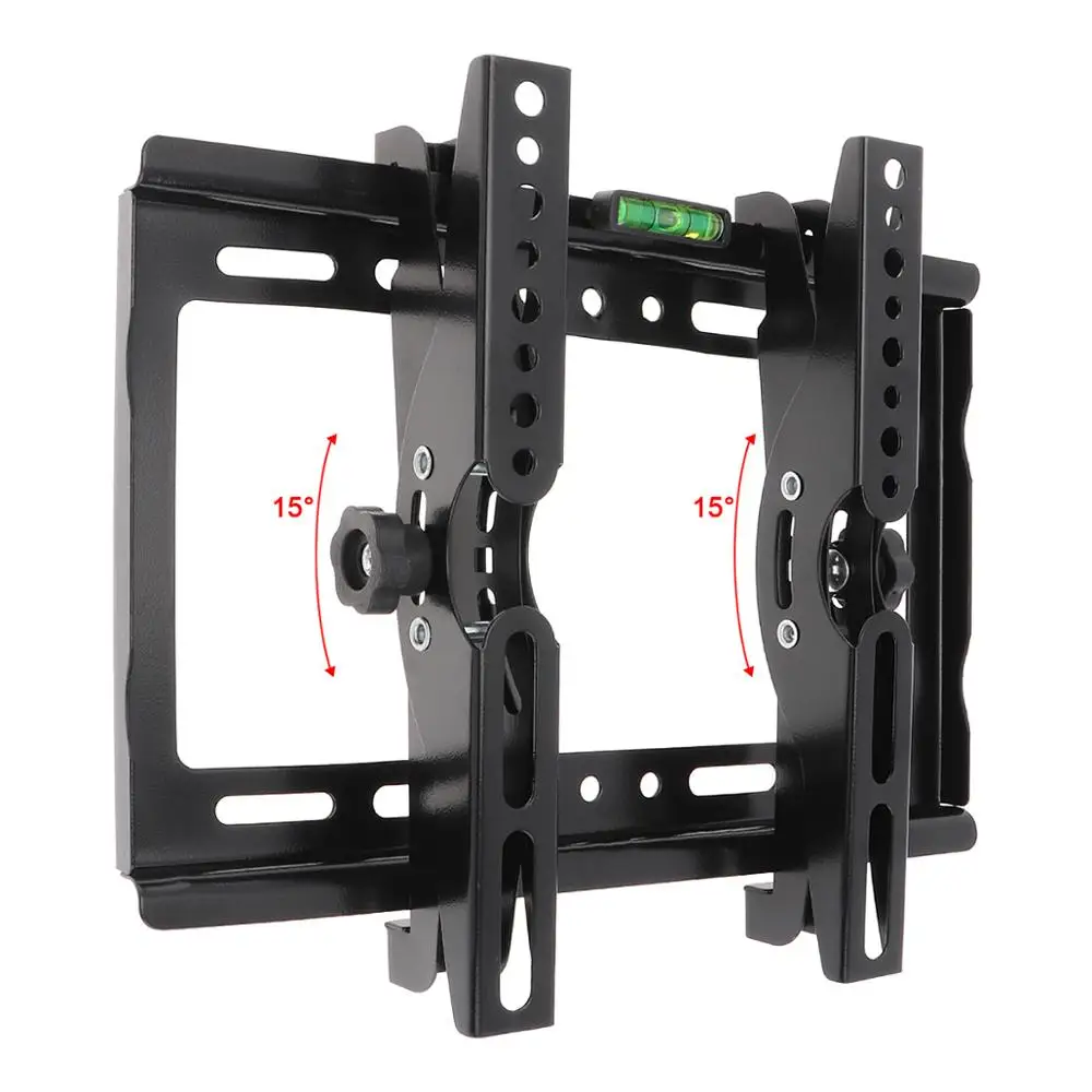 25 кг 14-42 дюймов регулируемый стальной настенный кронштейн для телевизора плоская панель ТВ рамка поддержка 15 градусов угол наклона для телевизора lcd СВЕТОДИОДНЫЙ монитор