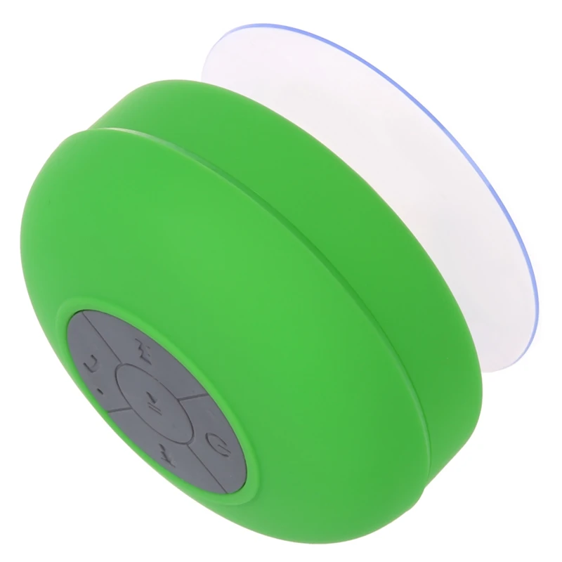 Водонепроницаемый Мини громкоговоритель Jukebox Bluetooth USB 2,5 мм микрофон для мобильного телефона с присоской-зеленый