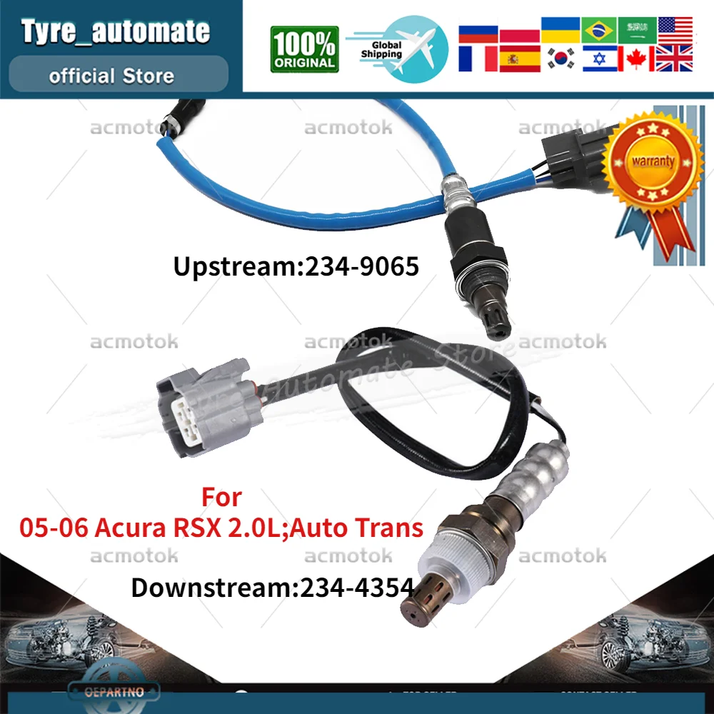 2pcs Upstream & Downstream Oxygen O2 Sensor For 20052006 Acura Rsx 2
