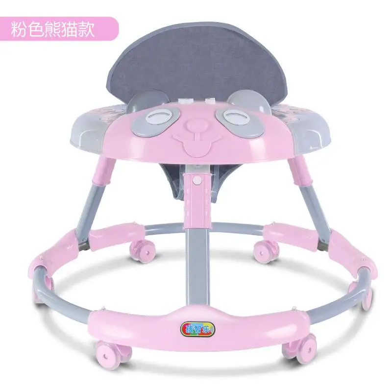 Children's Walking Car With Rollover-proof Foldable Belt Music Multifunctional Walker - Цвет: c