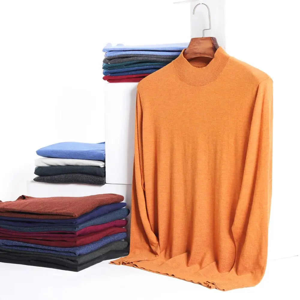 12 Colors Men's Thick Turtleneck Sweater 2020 Autumn and Winter New Fashion Casual Lapel Warm Pullover Male Brand Clothes | Мужская