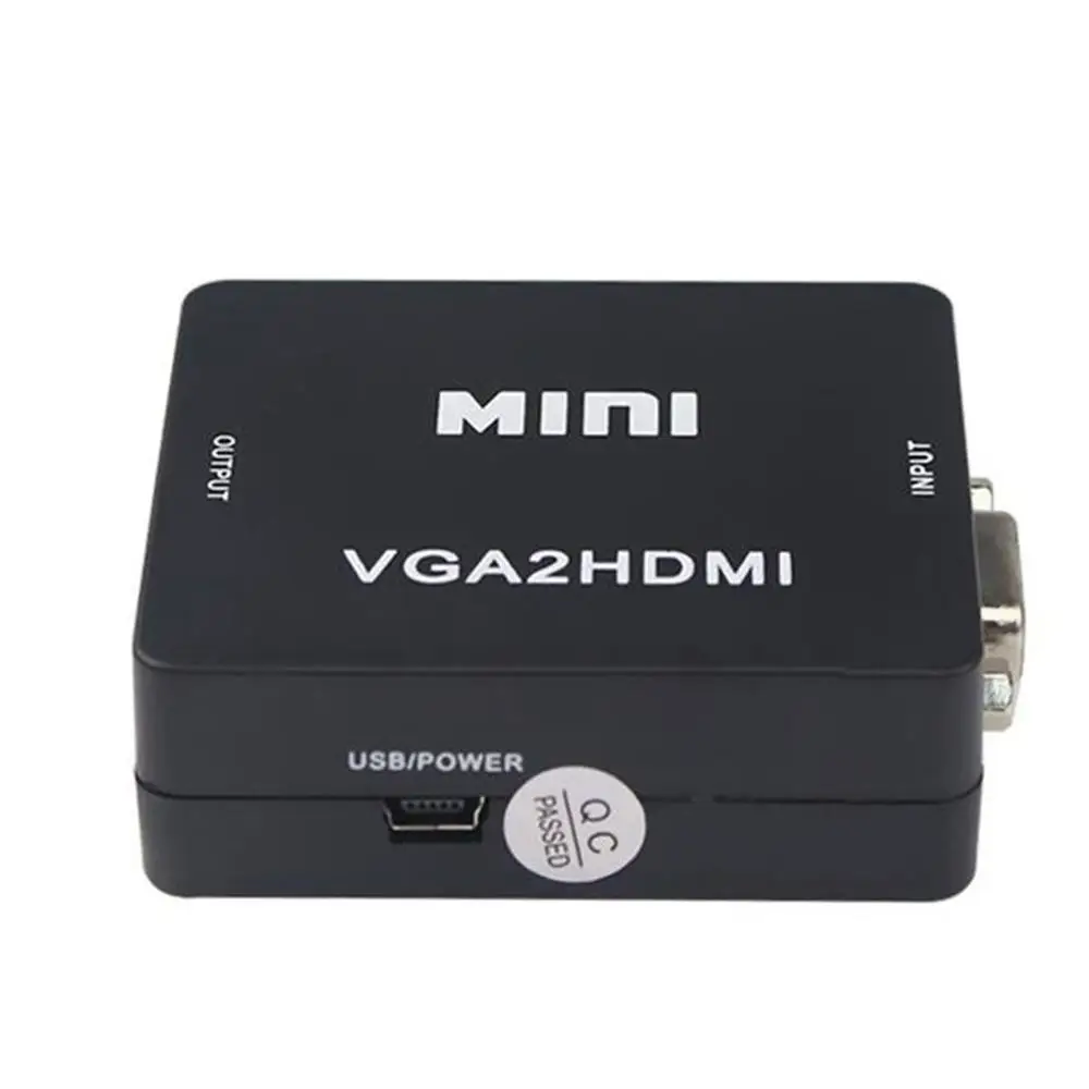 Мини VGA к HDMI конвертер VGA2HDMI адаптер VGA к HDMI 1080P кабель для зарядки с адаптером конвертер для HDTV проектора